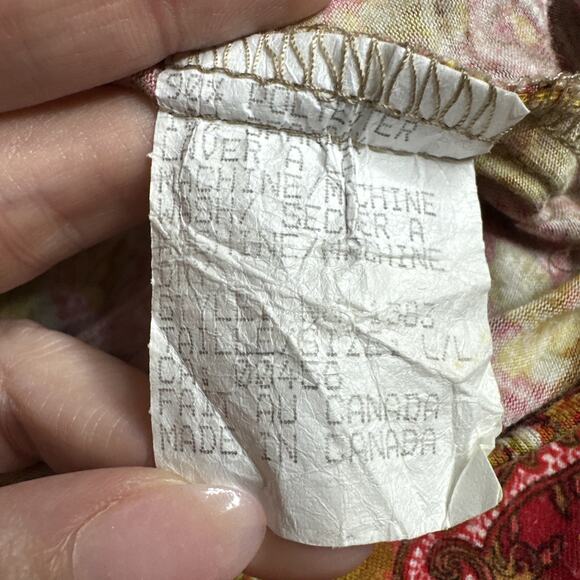 Bellina Y2K Paisley Ruffle Top Lace Up Boho Festival Fairycore Canada S Retro - Picture 12 of 13